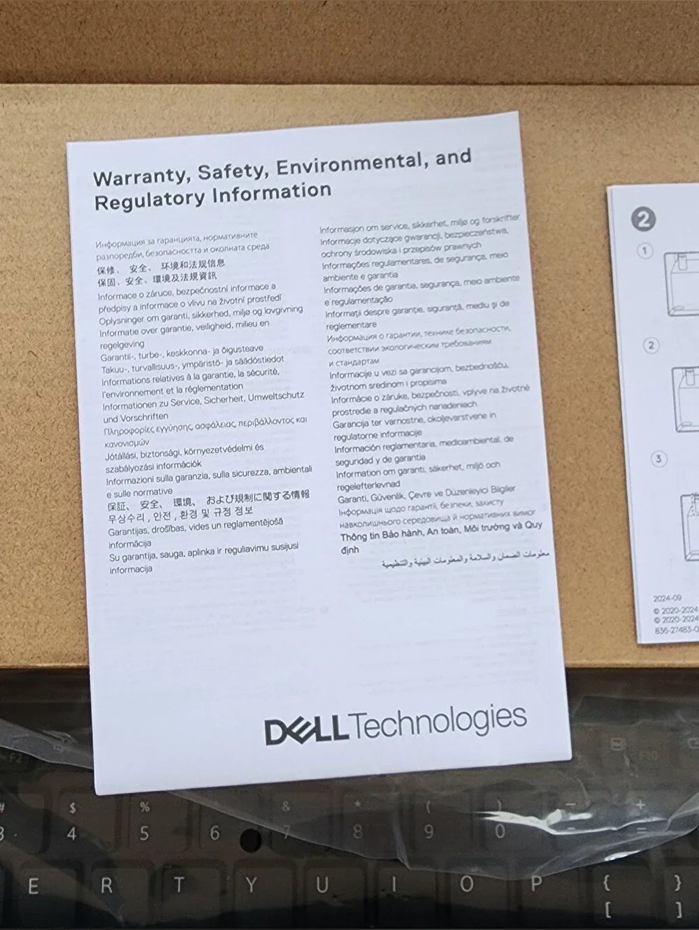 Dell KM3322W Wireless Keyboard & Mouse Combo Black NWT